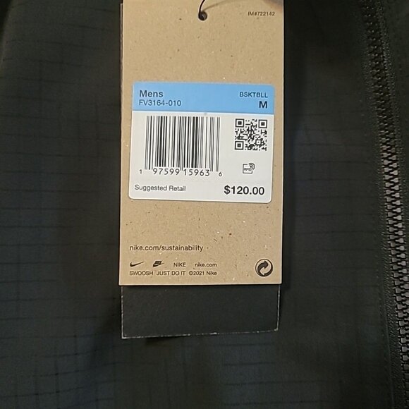 Nike Dri-FIT Men's Medium Sabrina Reversible Black Basketball Jacket FV3164-010 - Picture 2 of 7